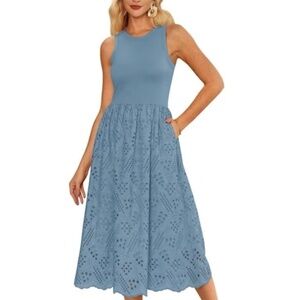 RED Grace Karin sleeveless eyelet dress — worn once — size Small (4/6)